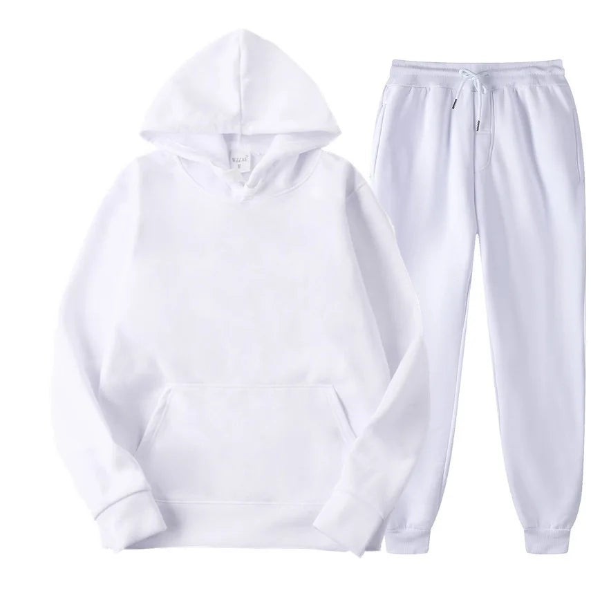 Comfortable Fleece Hoodie Sweatpants Set