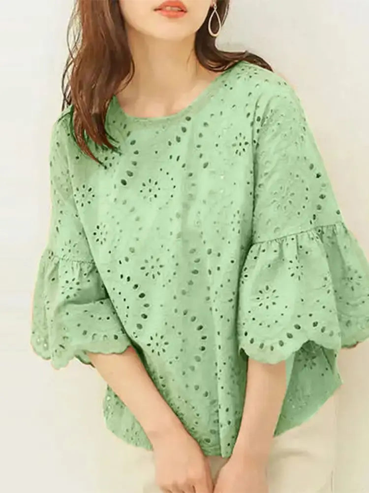 Elegant Floral Women's Blouse