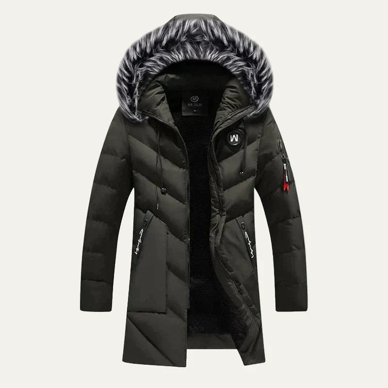 Warm Waterproof Men's Padded Hooded Jacket
