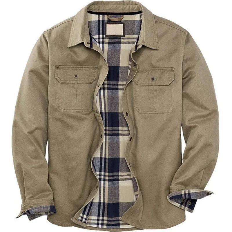 Rugged Mens Leather Biker Jacket