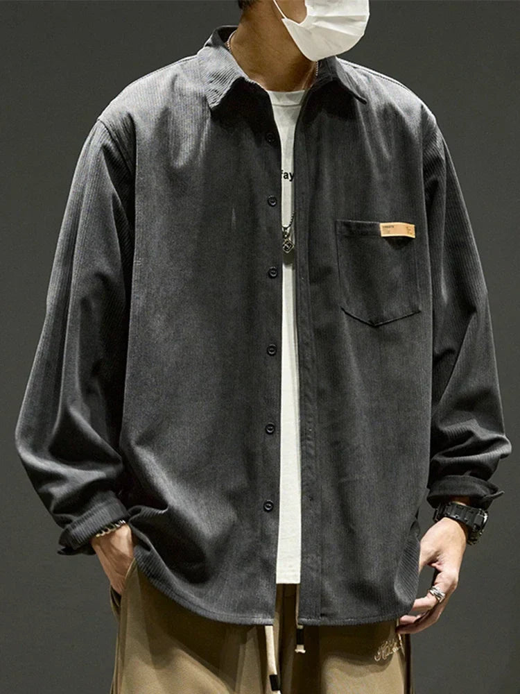 Comfortable Loose Fit Mens Cargo Shirt