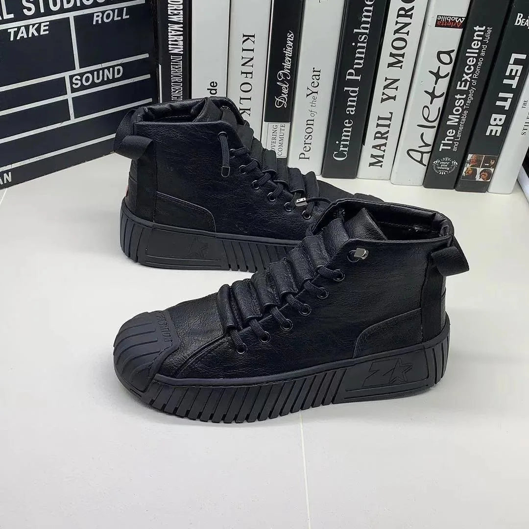 Warm Men's Ankle Boots - Casual Lace Up Shoes