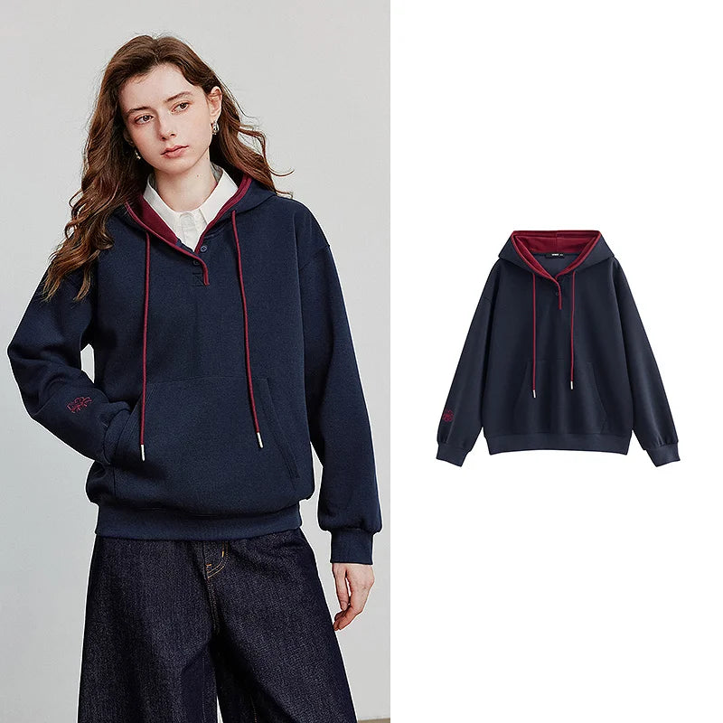 Women's Patchwork Hoodie Sweatshirt