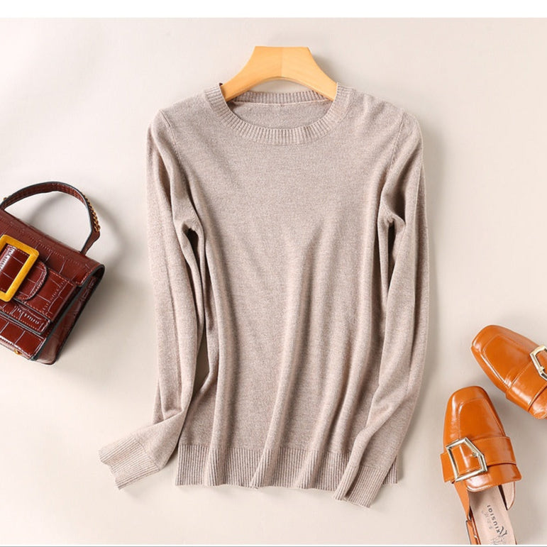 Soft Crew Neck Cashmere Sweater