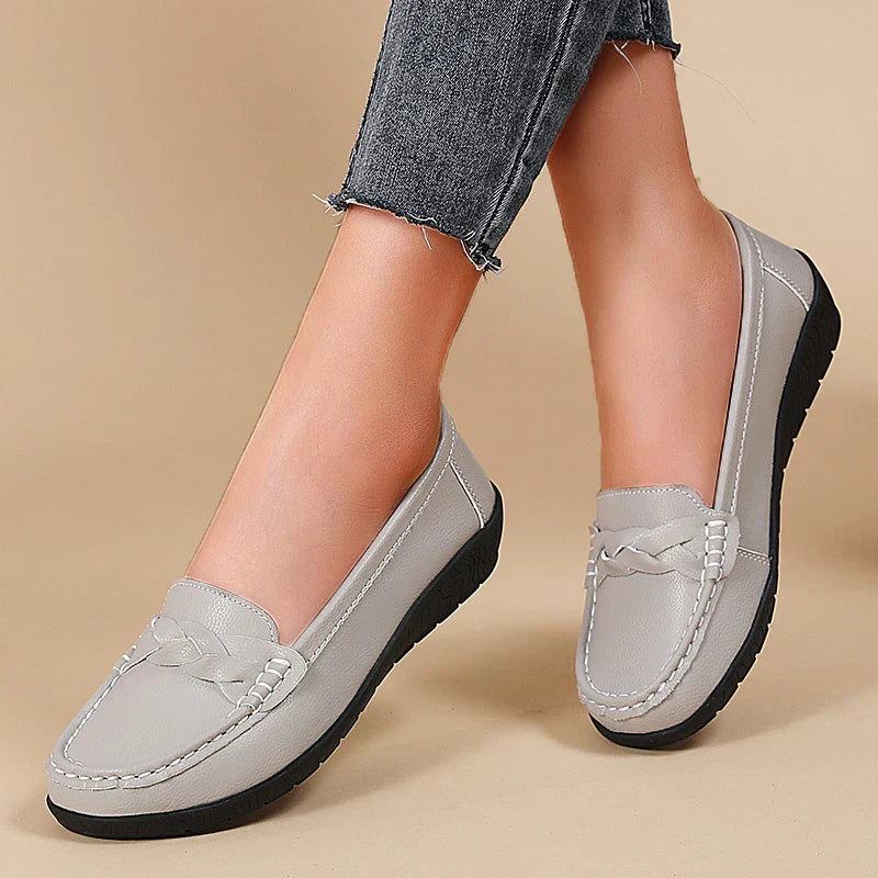 Genuine Leather Mens Slip On Loafers Big Size