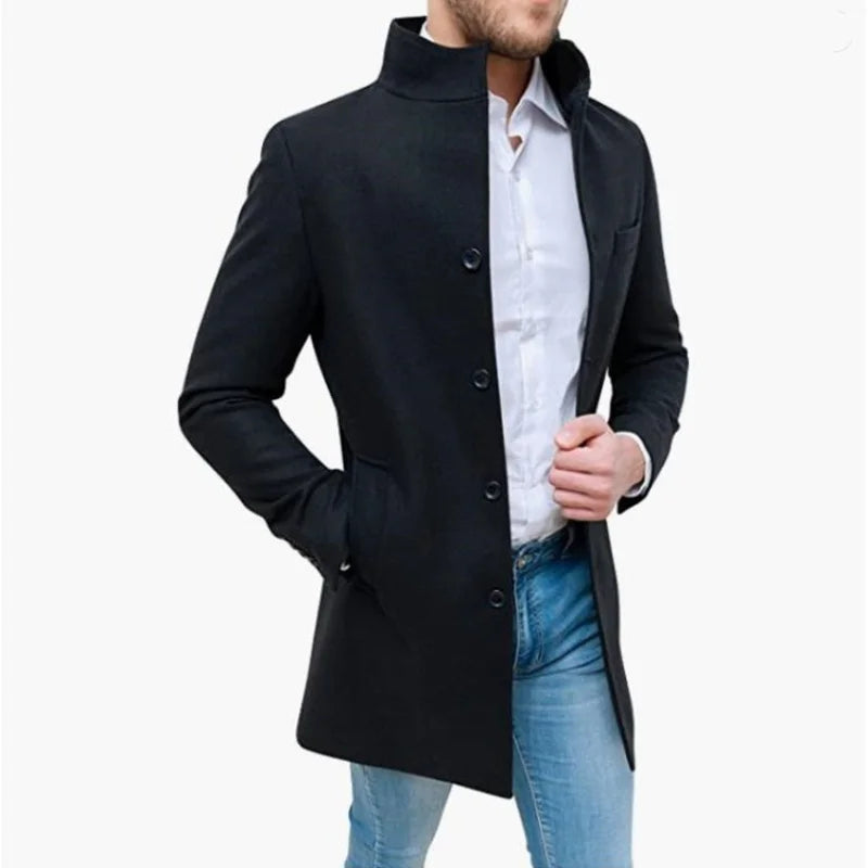 Classic Fit Wool Beige Trench Coat