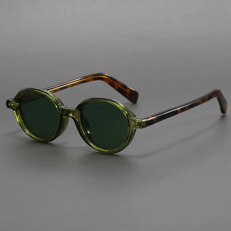 Carter Vintage Round Sunglasses Polarized TR90 Frame