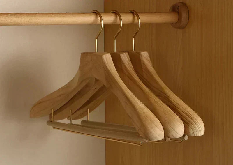 Sturdy Wood Clothes Hangers 2 Pack Closet Organizers
