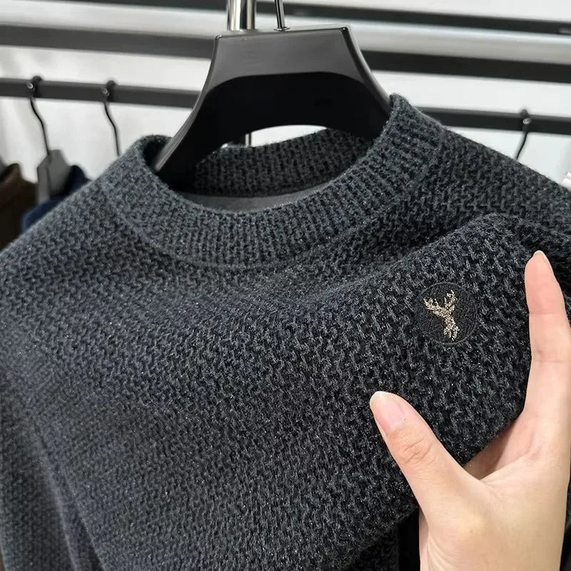 Comfortable Casual Men's Crew Neck Pullover Sweater