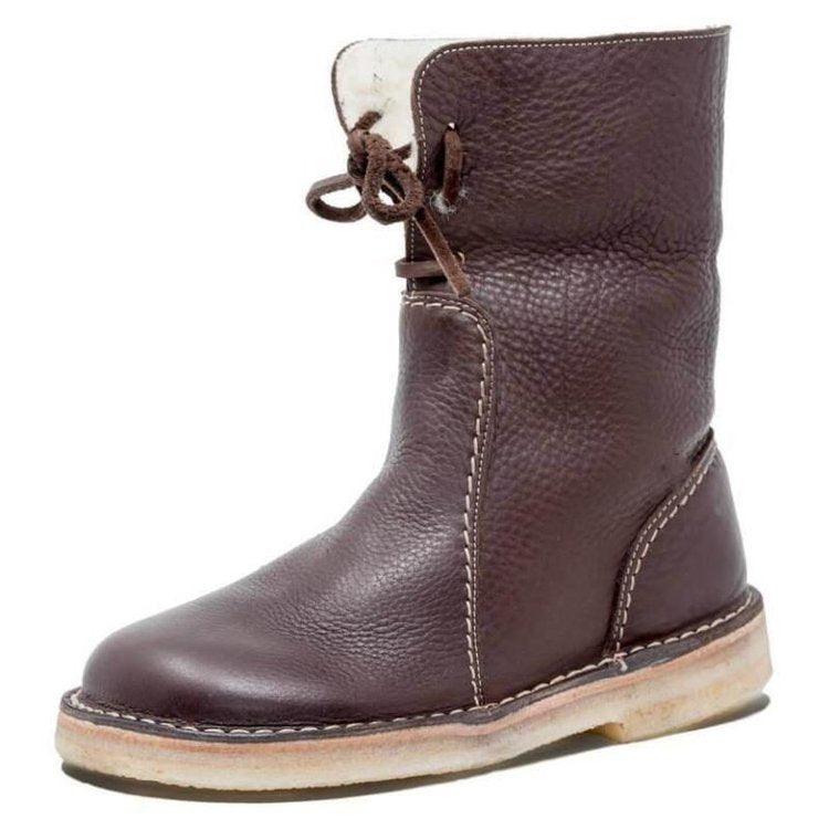 Warm Insulated Snow Boots with Fleece Lining