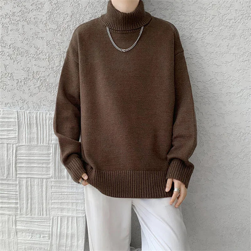 Warm Mens Big Crew Neck Winter Sweater