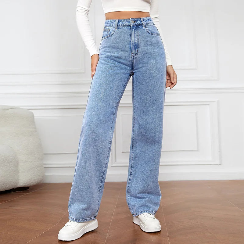 Timeless High Waisted Straight Leg Women's Jeans