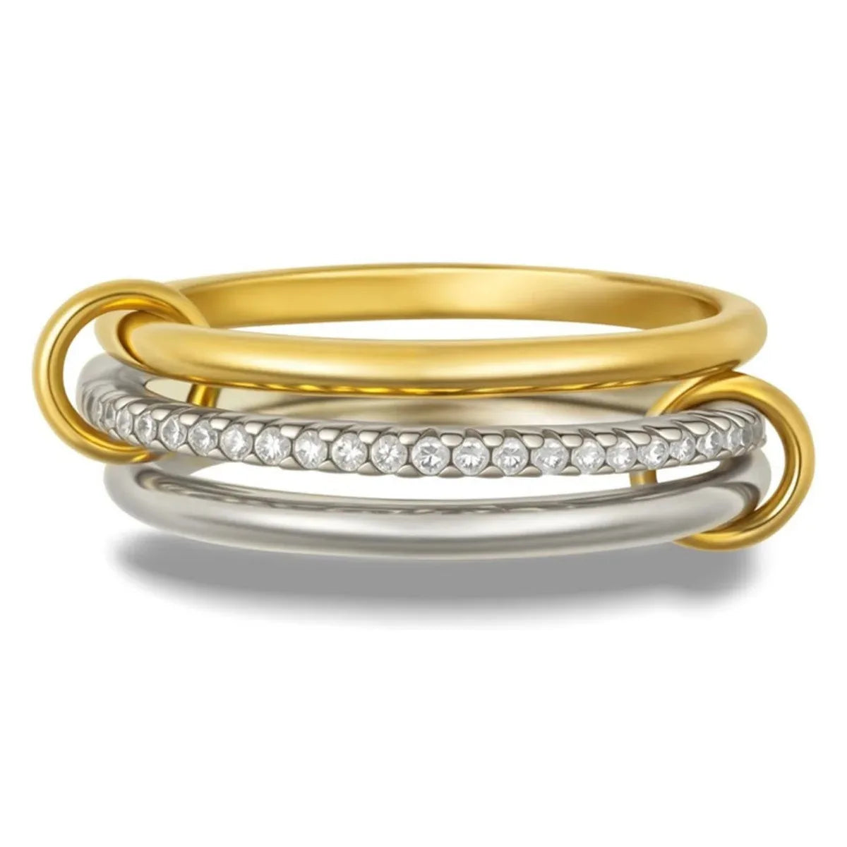 Classic Two Tone Copper Ring Set