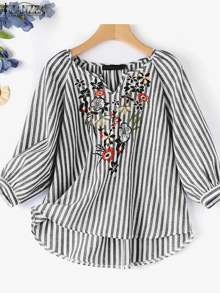 Pretty Flower Pattern Ladies Top