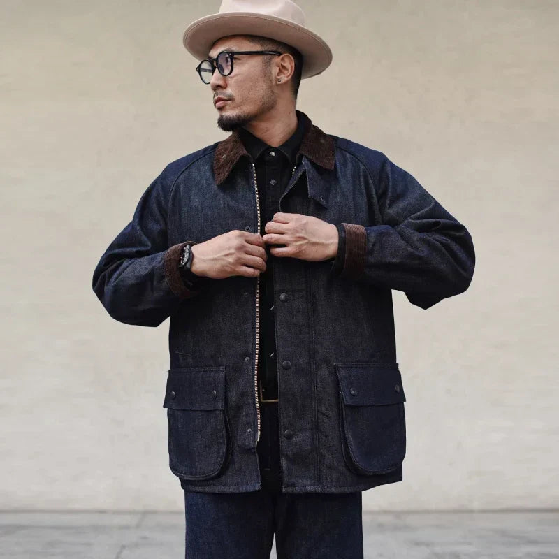 Durable Classic Blue Jeans Jacket for Men - OutfitLondon