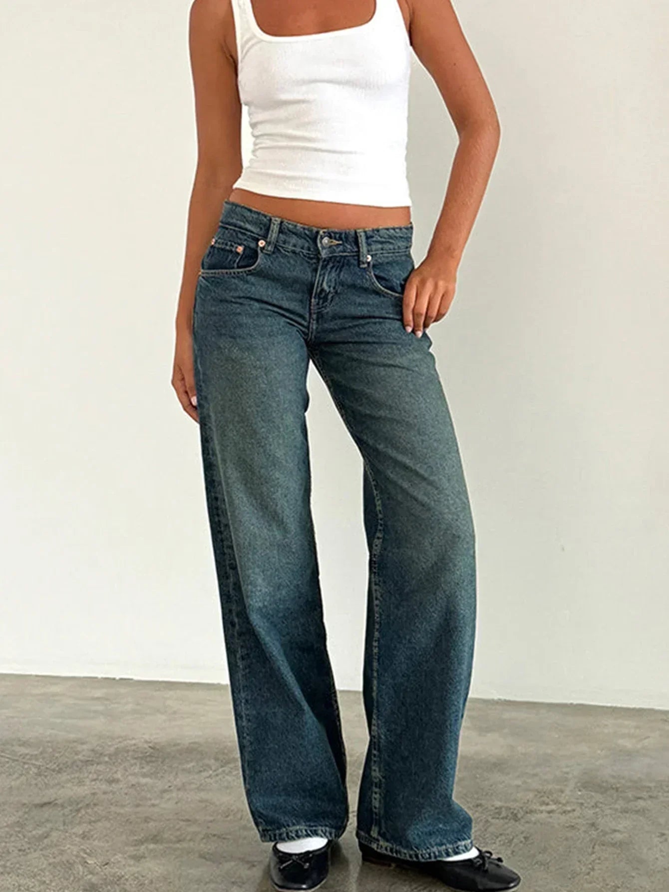 Relaxed Fit Classic Straight Jeans