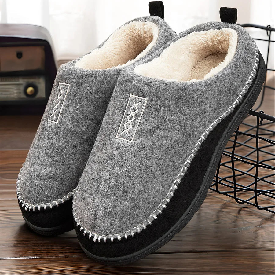 Warm Men's Plush Slippers Shoes