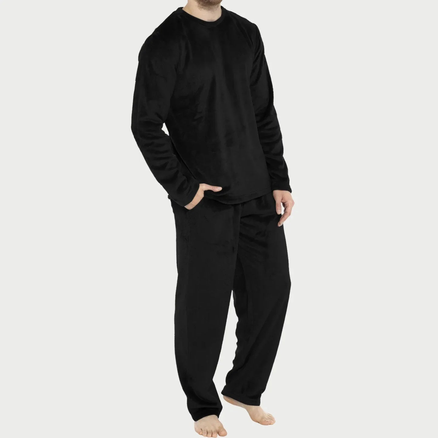 Warm Plaid Mens Pajama Set