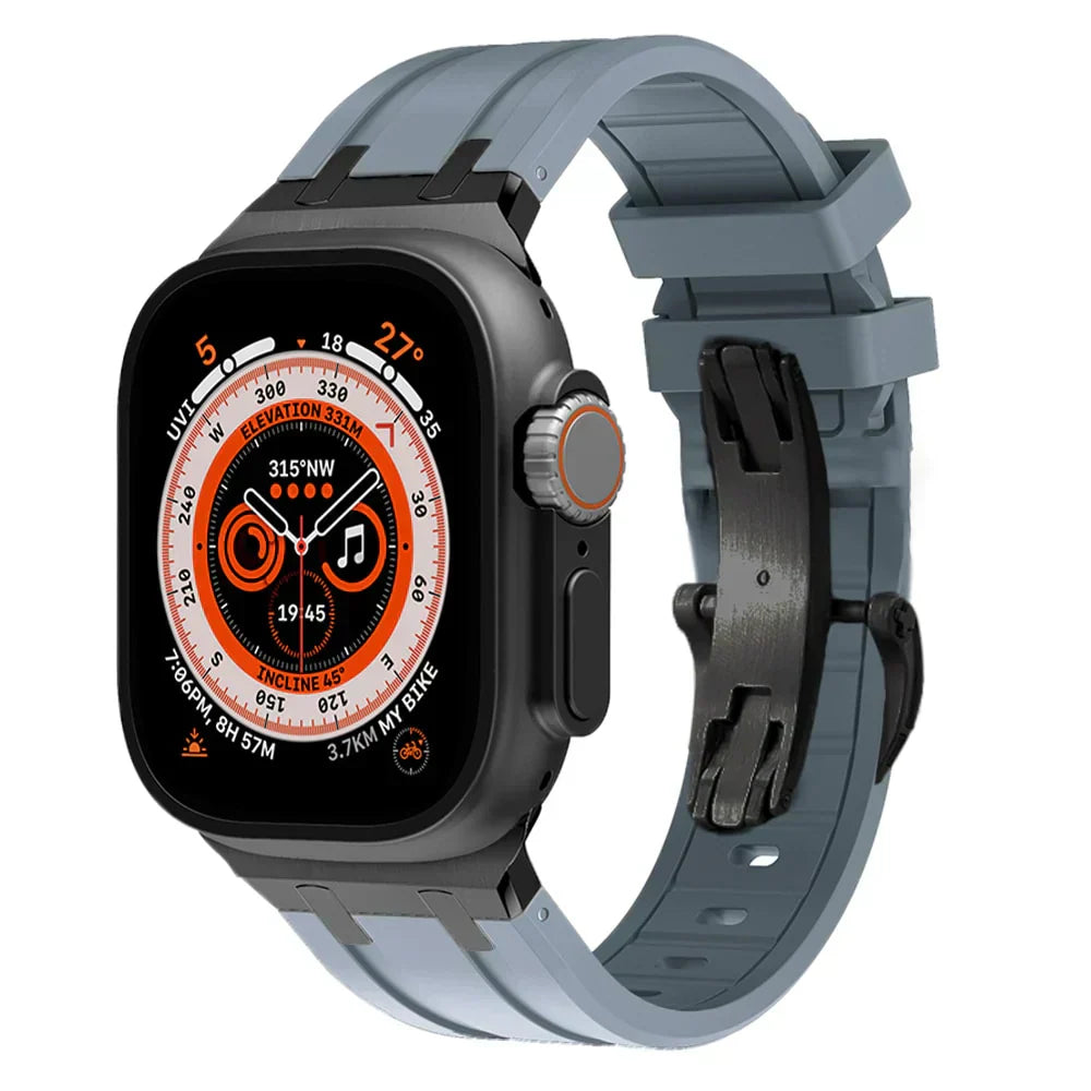 Strong Stainless Steel Apple Watch Silicone Strap
