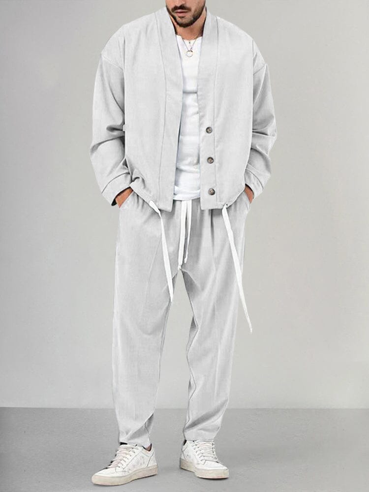 Relaxed Fit 2-Piece Trousers Set