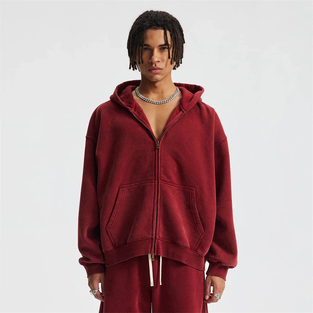 Cozy Fleece Zipper Hoodie Jacket