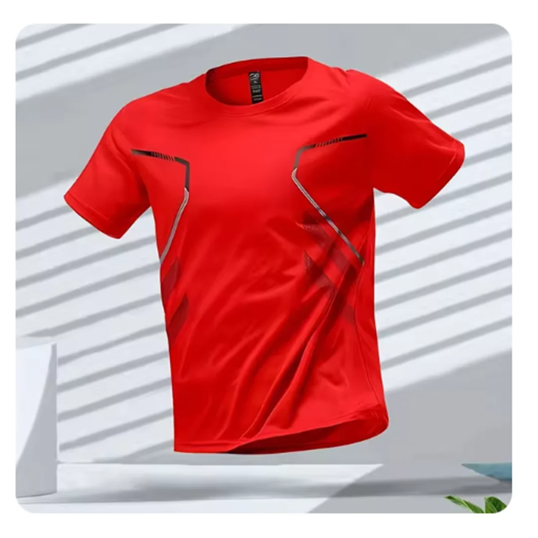 Mens Sport Shirt Moisture Wicking Quick Dry Ice Silk
