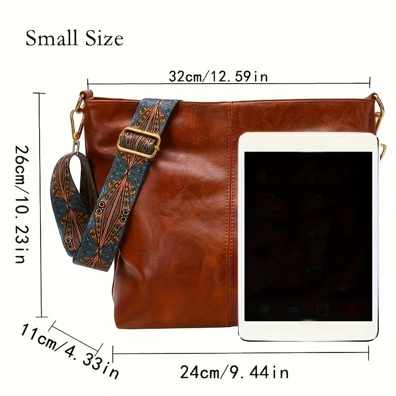 Stylish Cross Body Handbag with Wide Strap