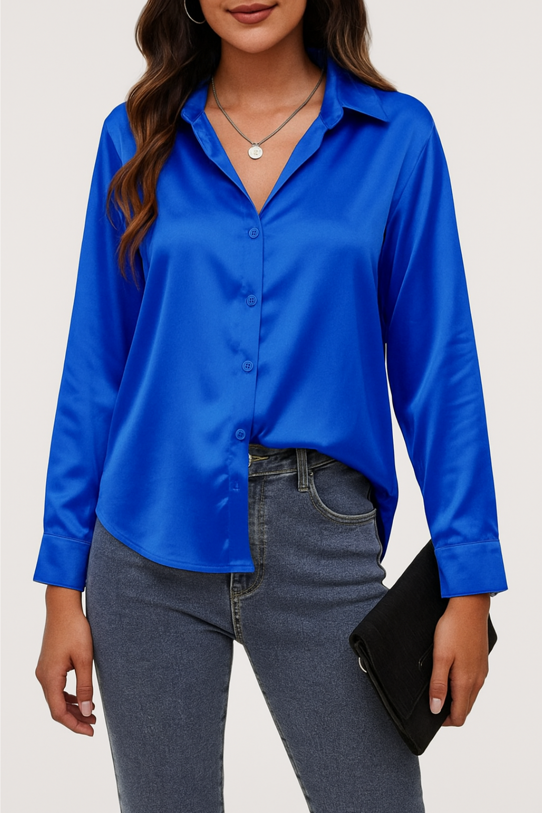 Classic Ladies Button Front Shirt