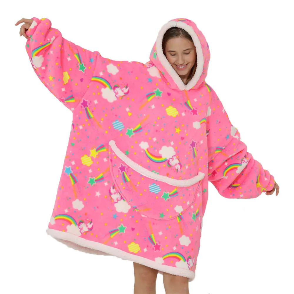 Cozy Hooded Blanket with Pockets
