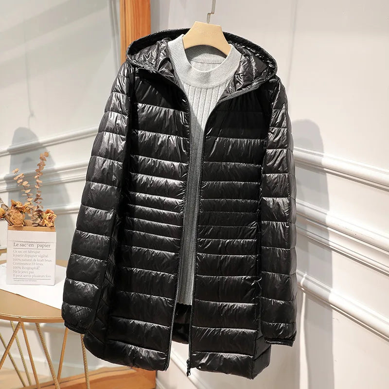 Women's Waterproof Down Filled Winter Jacket with Bag