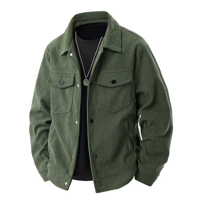 Classic Button Down Jacket with Pockets