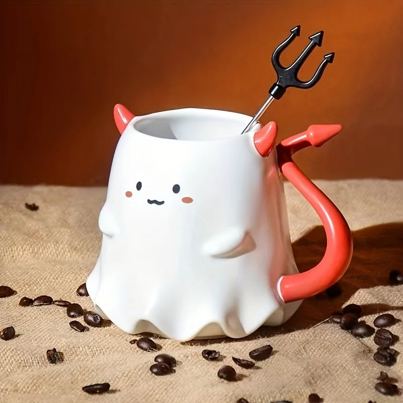 Devil Ghost Ceramic Coffee Mug - OutfitLondon