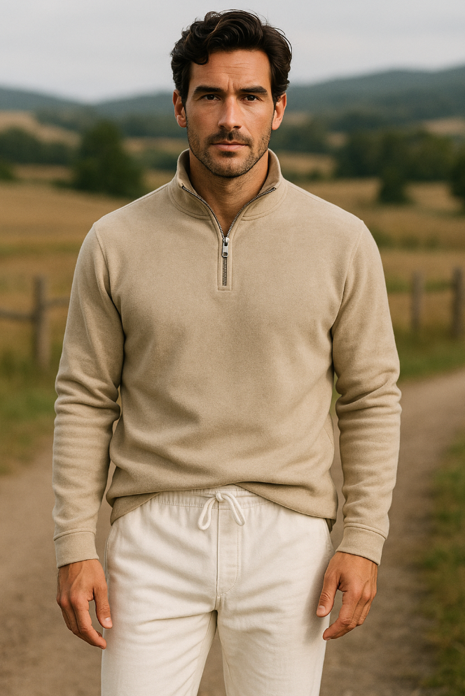 Warm Fleece Quarter Zip Mens Jacket