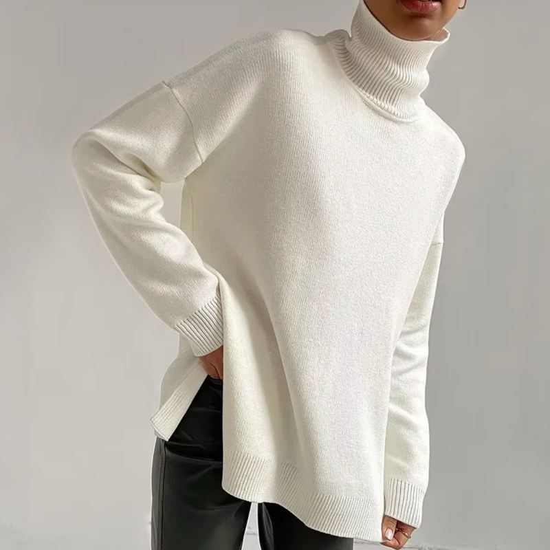Relaxed Fit Crew Neck Long Sleeve Sweater