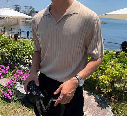 Relaxed Fit Short Sleeve Summer Polo Shirt for Men