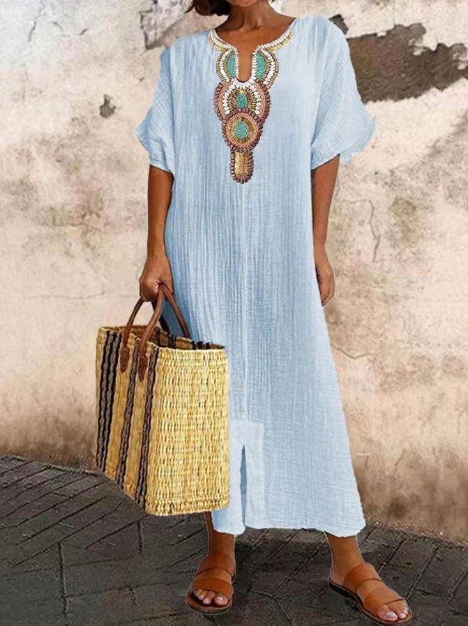 Lightweight Floral Maxi Dress with Chic Style