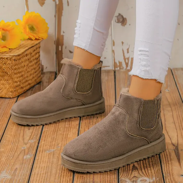 Warm Women's Fleece Ankle Boots