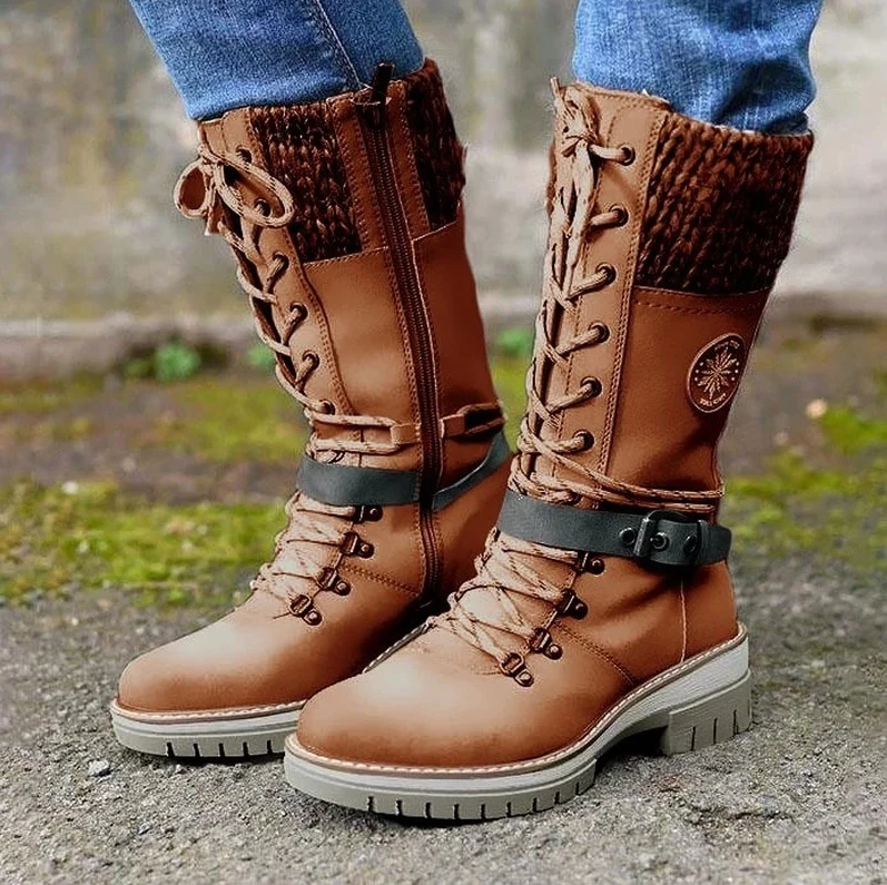 Warm Waterproof Women's Leather Ankle Boots