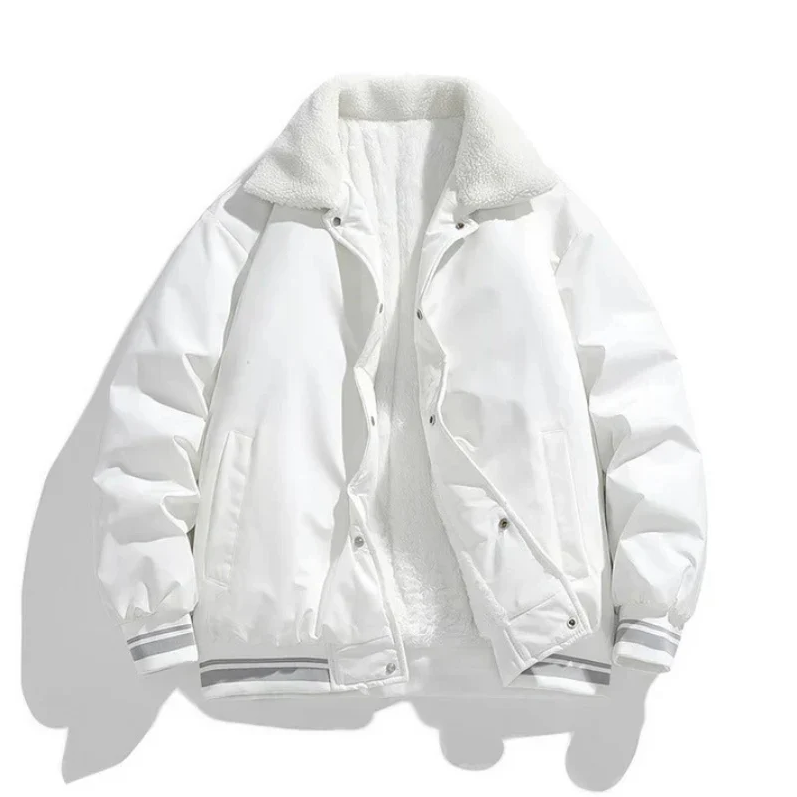 Men's Thick Fleece Lined Winter Coat: Warm & Durable