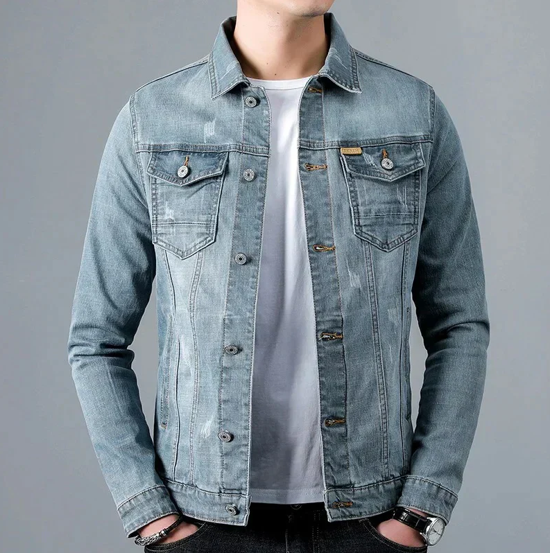 Men's Classic Distressed Denim Jacket