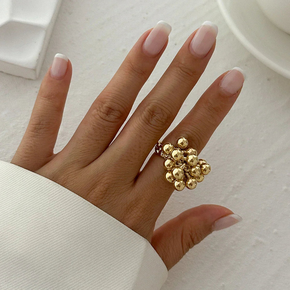Fancy Charm Ring Silver Jingle Ball