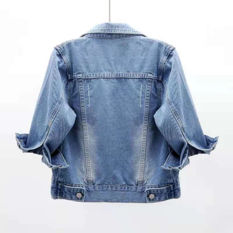 Trendy Women's Blue Denim Jacket
