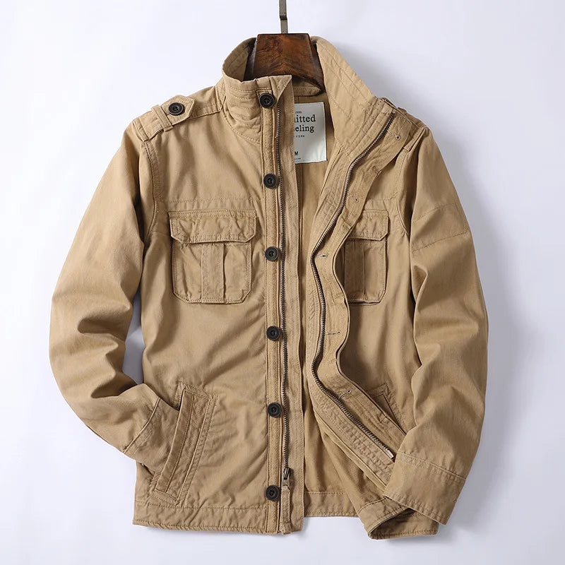 Navy Waterproof Mens Cargo Jacket