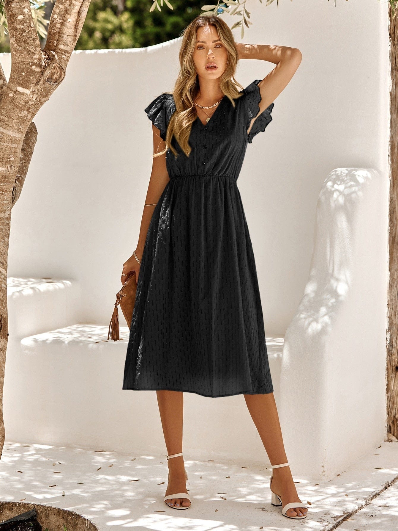 Relaxed Fit Casual Summer Midi Dress for Women