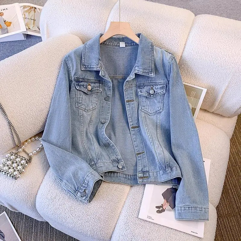 Timeless Ladies Retro Blue Jeans Jacket - OutfitLondon