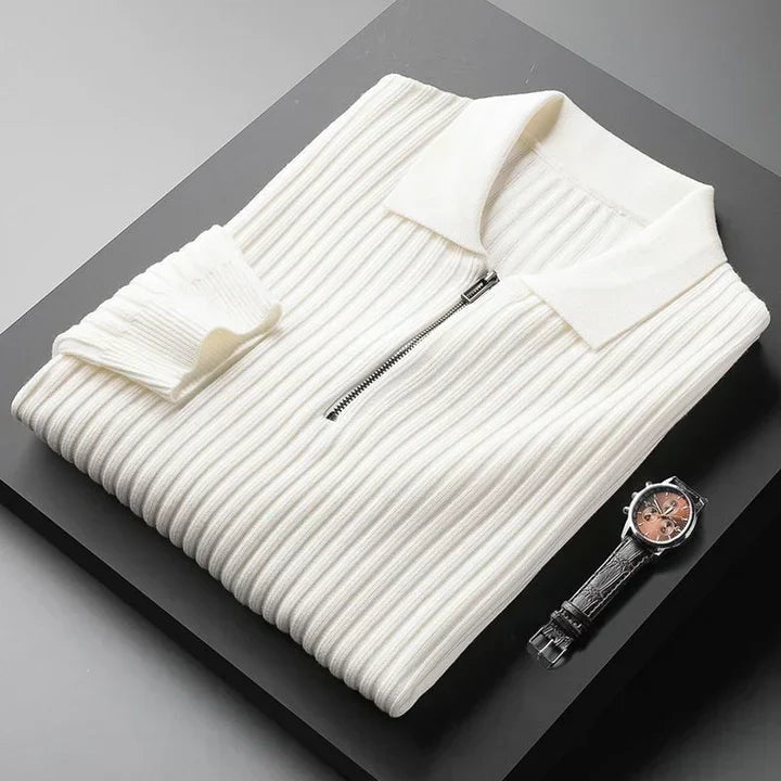 Premium Mens Polo Neck Jumper Soft Knit