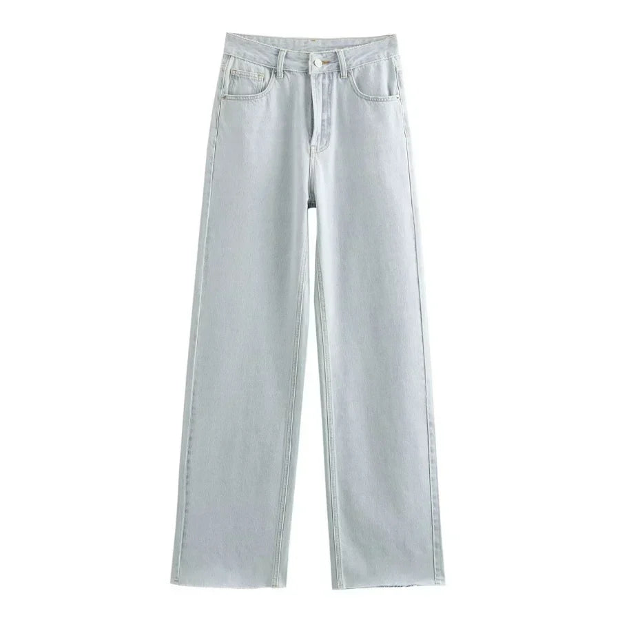 Relaxed Fit High Waist Loose Women Jeans