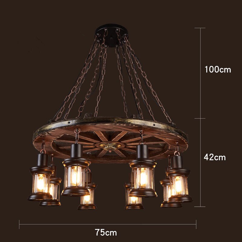 Farmhouse Style Wooden LED Light Fixture