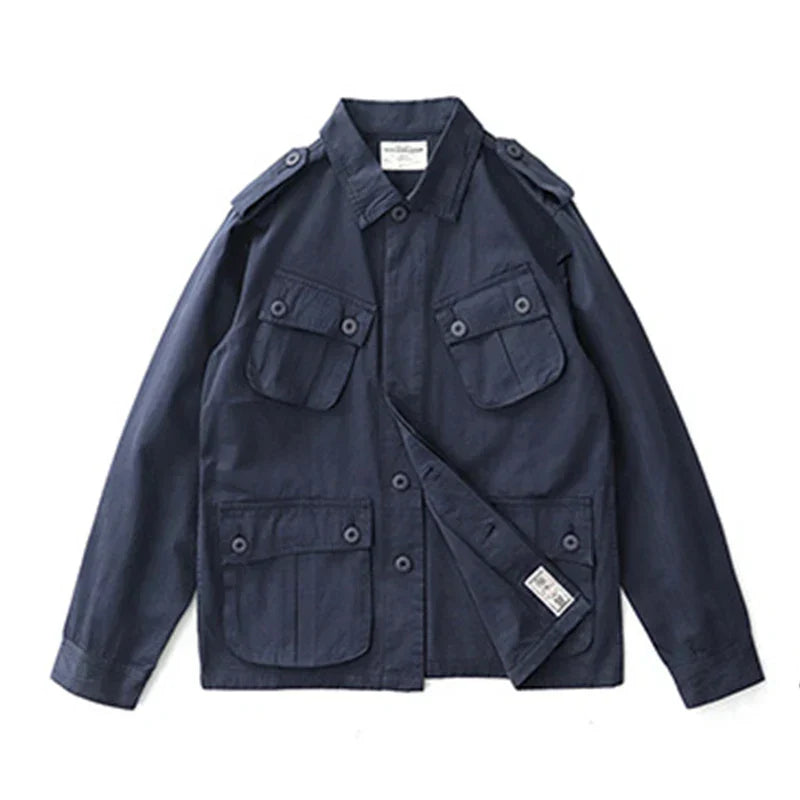 Men's Vintage Field Jacket Military Style Cotton