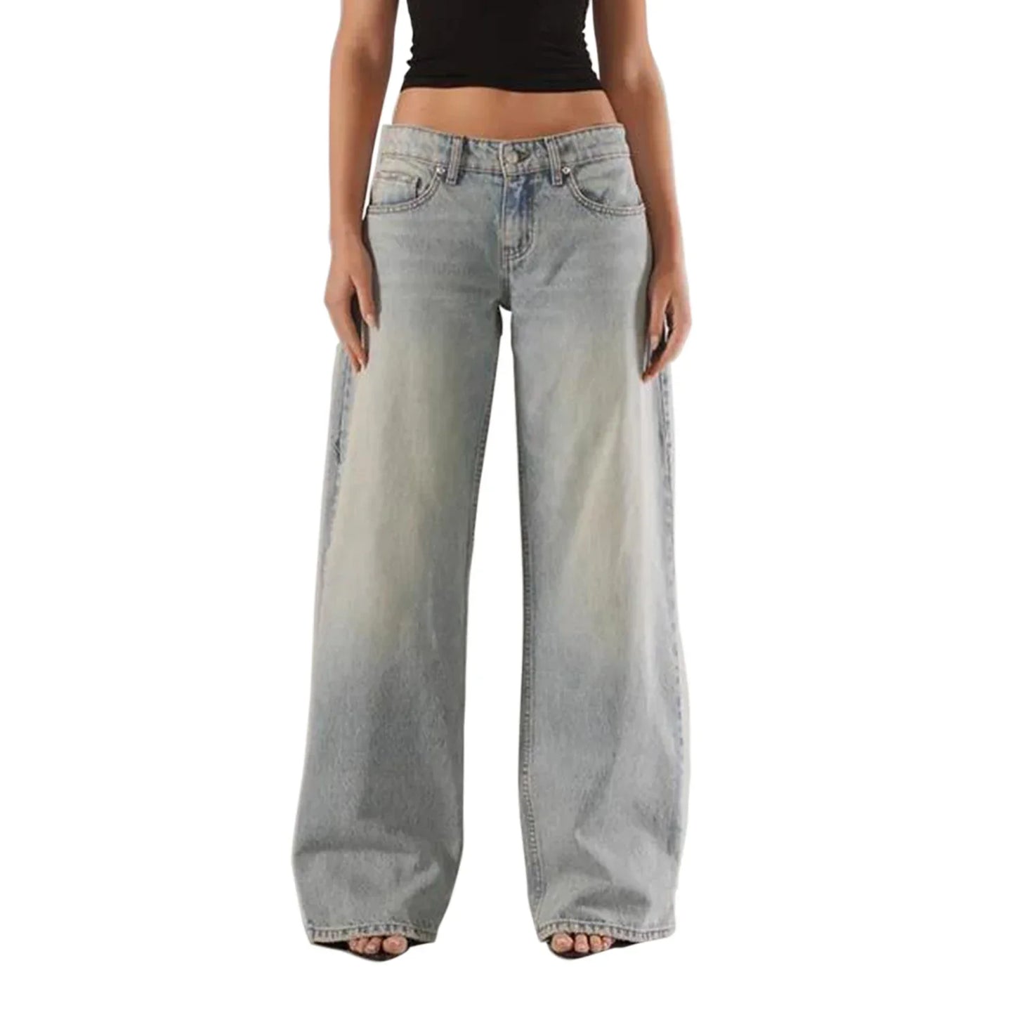 Comfortable Loose Fit Women's Straight Jeans